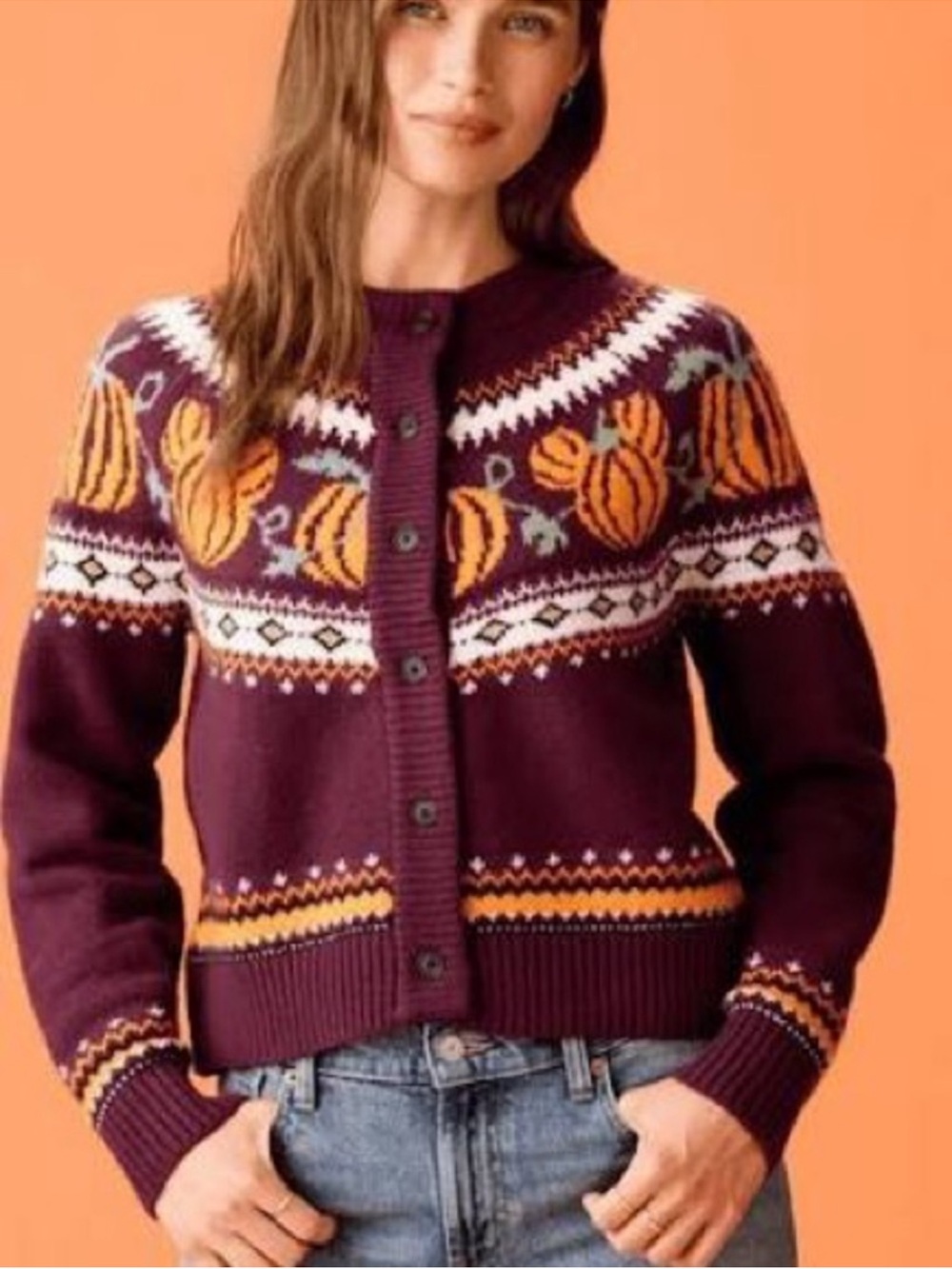 Disney x Old Navy Halloween Pumpkin Cardigan Sweater